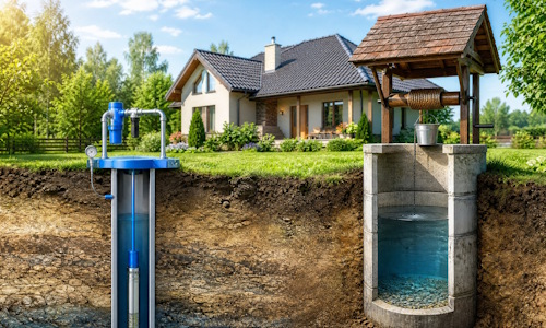 Автономное водоснабжение загородного дома Апатиты: скважина или колодец 